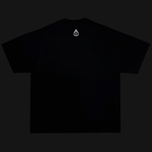 Black Zenith Lifestyle regular fit Motivational T-shirt showing the back with small logo detail