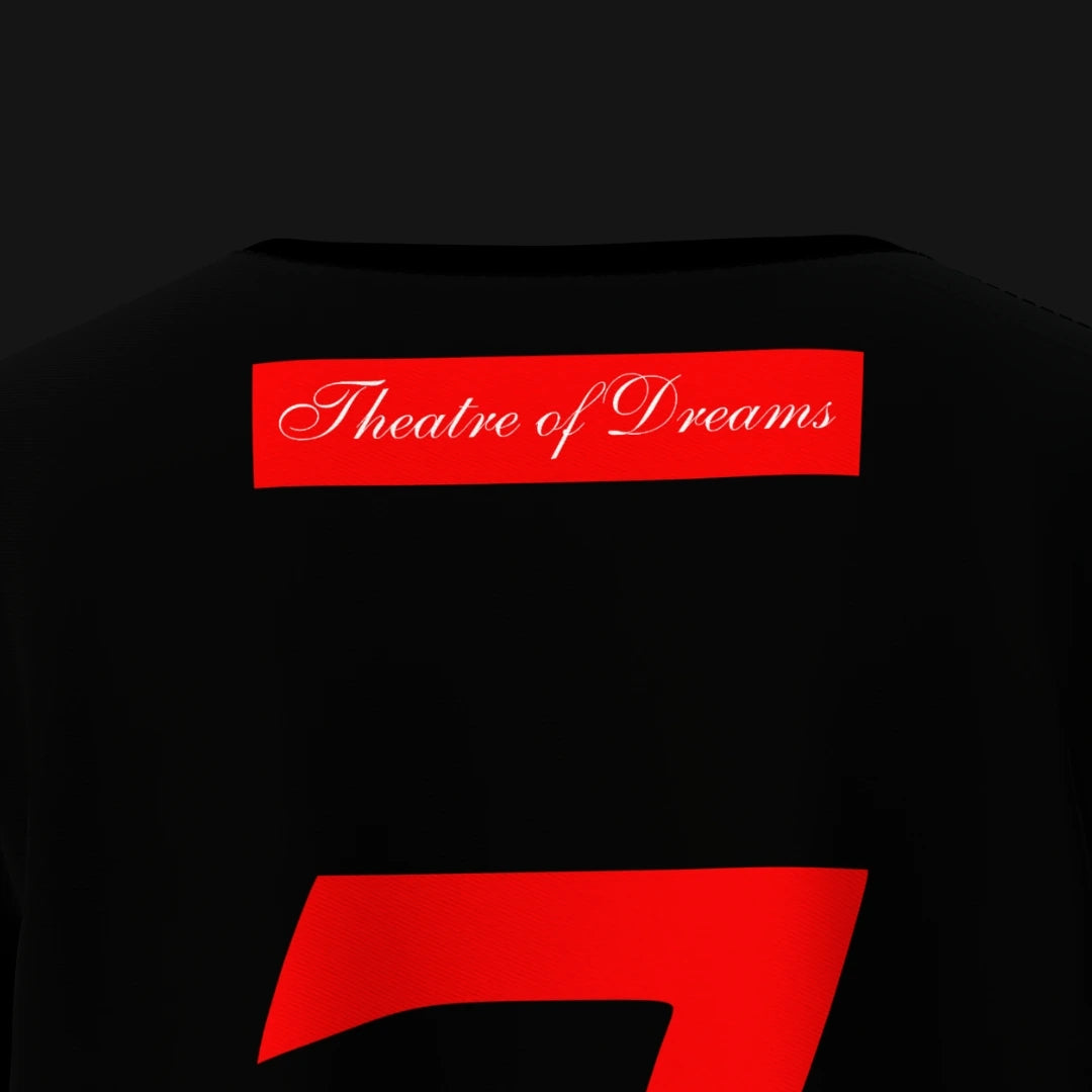 Zenith Lifestyle oversized Manchester United T-shirt black with red Theatre of Dreams print and number 7 design