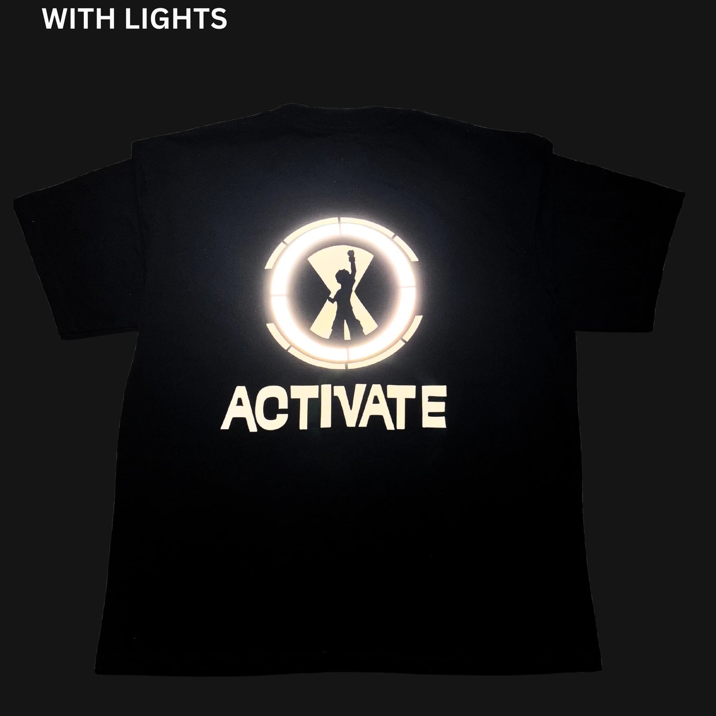 Black BEN10 T-Shirt with Lights Featuring Activate Graphic on the Back