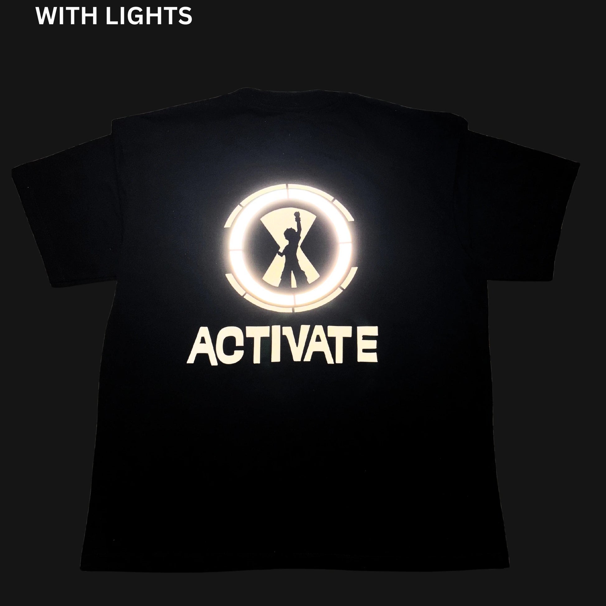 Black BEN10 T-Shirt with Lights Featuring Activate Graphic on the Back