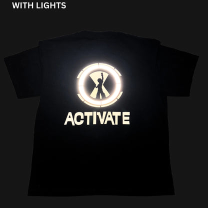Black BEN10 T-Shirt with Lights Featuring Activate Graphic on the Back