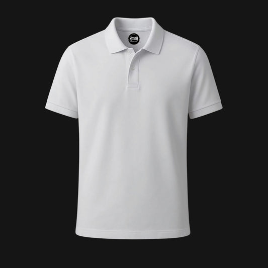 Zenith Lifestyle White Polo T-shirt with Classic Fit for Everyday Comfort