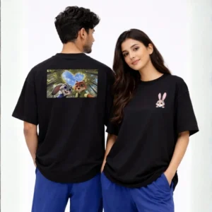 Oversized Zootopia Couple T-shirt