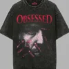 Zenith Lifestyle Black Acid Wash T-shirt with Obsessed Print